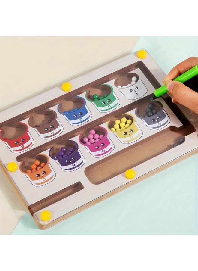 تصنيف الألوان متاهة أرقام خشبية ولون لوحة عد الألغاز مهارات حركية دقيقة لعبة - Image 5